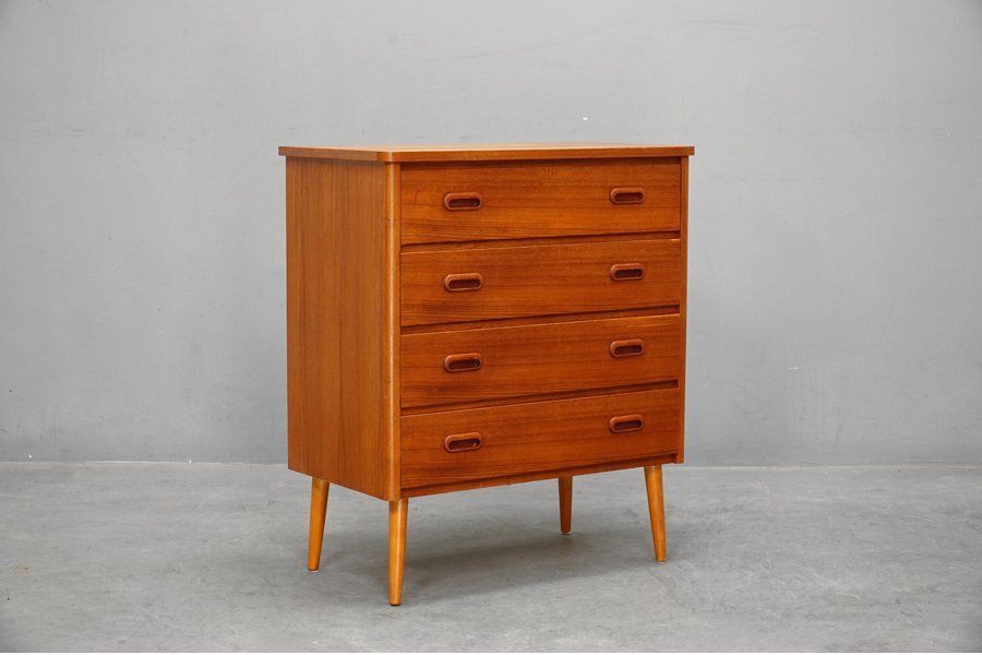 1960’s北欧ヴィンテージ チーク材 4段チェスト Chest of 4 drawers スウェーデン製 ant478