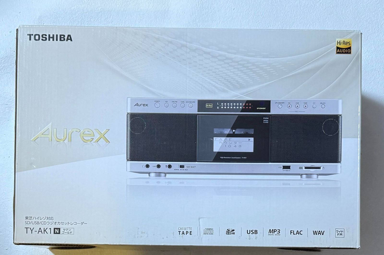 東芝 ハイレゾ CDラジカセ SD/USB/CD-RW対応 Aurex TY-AK1(N) サテン 東芝 ハイレゾ CDラジカセ SD/USB/CD-RW対応 Aurex TY-AK1(N) サテン