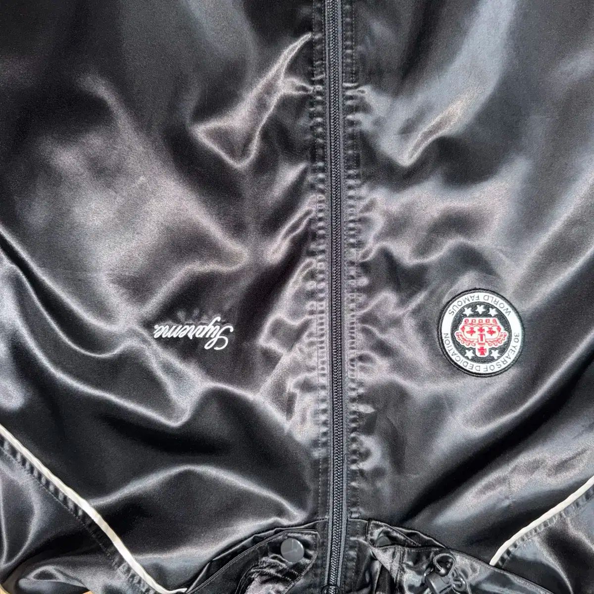Supreme(シュプリーム) サテン フード トラック ジャケット 黒 m 