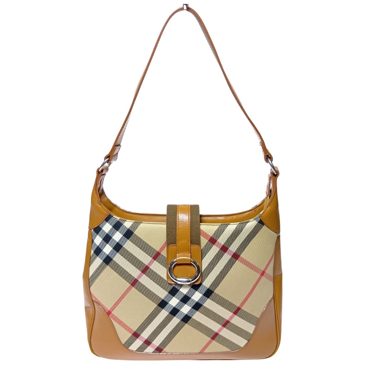 ◎◎BURBERRY バーバリー ノバチェック ワンショルダーバッグ キャメル