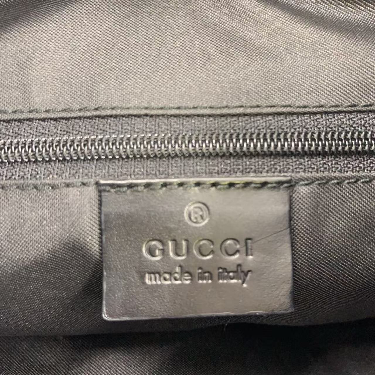 GUCCI ワンショルダー GGキャンバス レザー×キャンバス ブラック