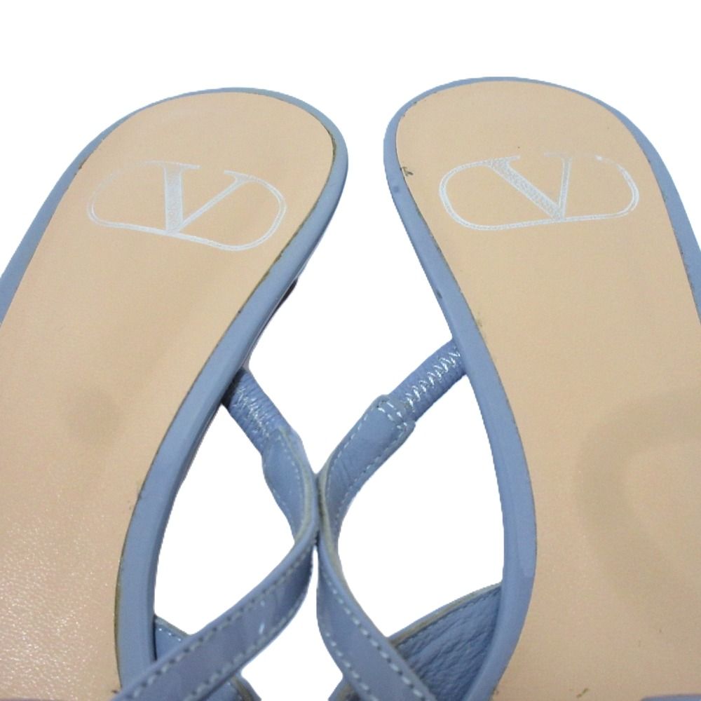 良品 VALENTINO GARAVANI ヴァレンティノ Vロゴ パテントレザー ポイン  