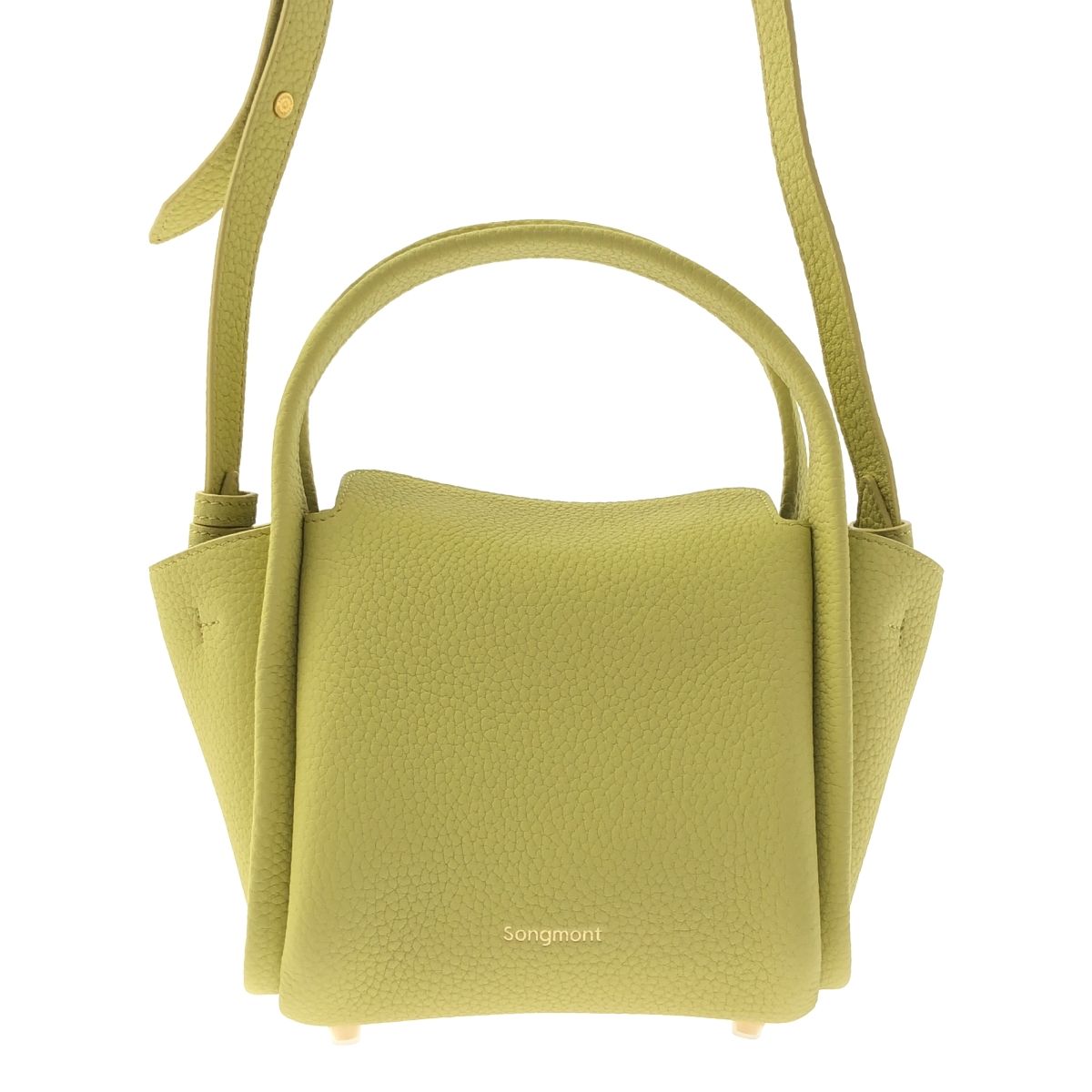 【美品】  Songmont / ソングモント | Mini Song ミニソング / レザー 2way ショルダーバッグ | イエロー | レディース Mini Bucket Bag | Full-Grain Leather, Compact & Structured – Songmont