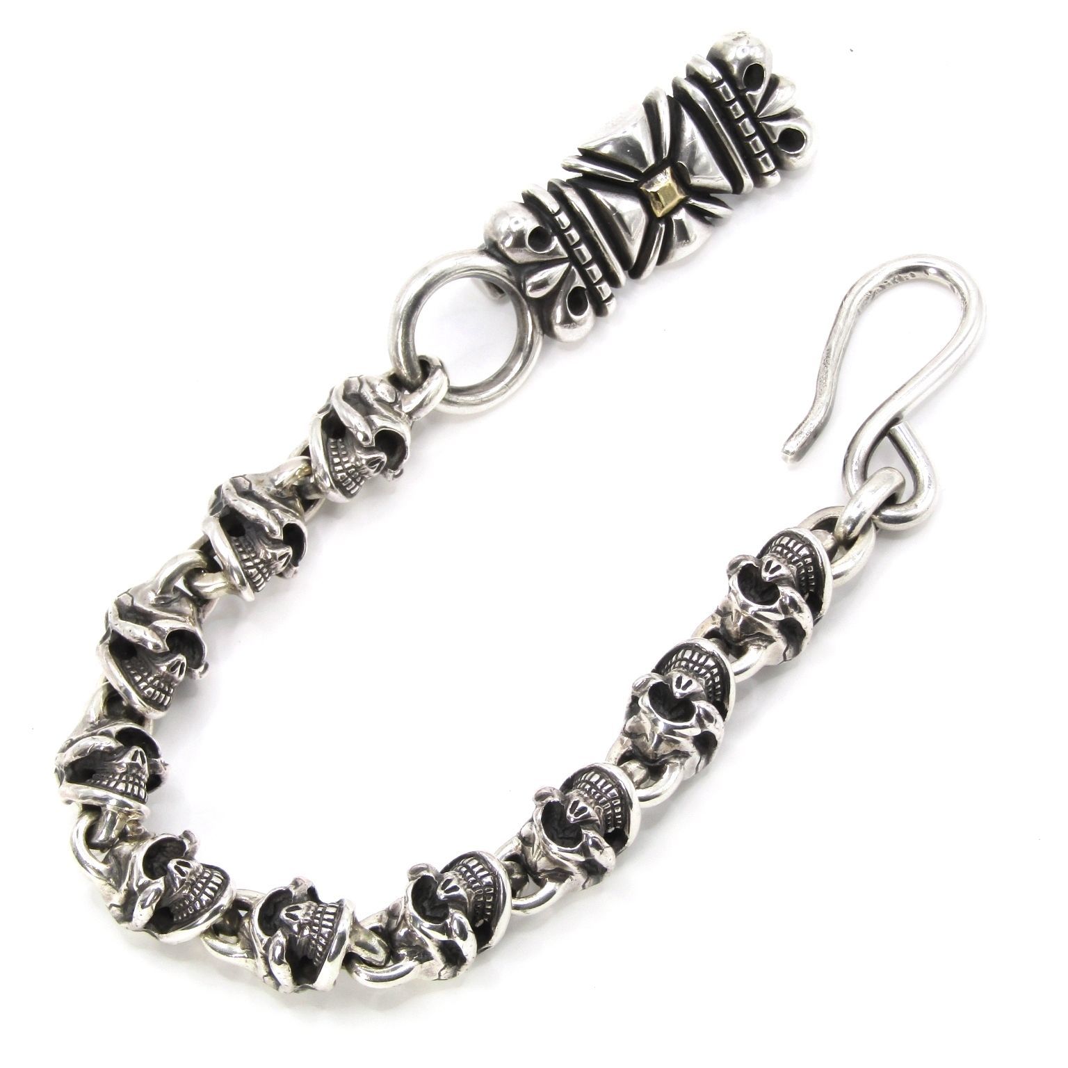 STOPLIGHT ストップライト ウォレットチェーン 10Skull 10スカル ゴシッククロス キーパー K18 シルバー 30013250