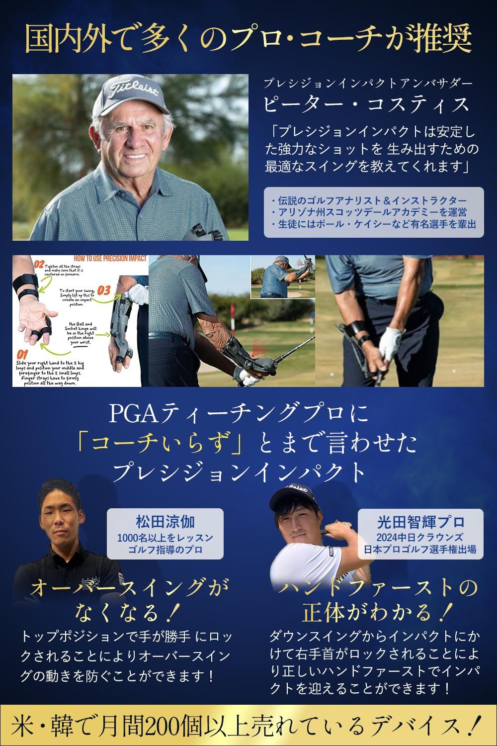 Precision Impact Golf Pure Swing 書か Products スイングトレーナー トレーニング補助 くっきりとしたボールストライキング  適切な手首セット バックウィングローテーション スイング&クラブヘッドラグ(RH)