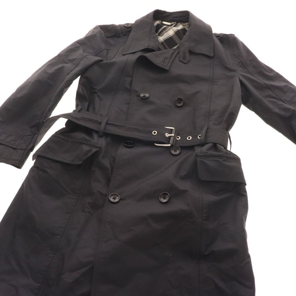 DOLCE&GABBANA　トレンチコート　サイズ４６　黒 Dolce & Gabbana ドルチェ＆ガッバーナ レースインサート