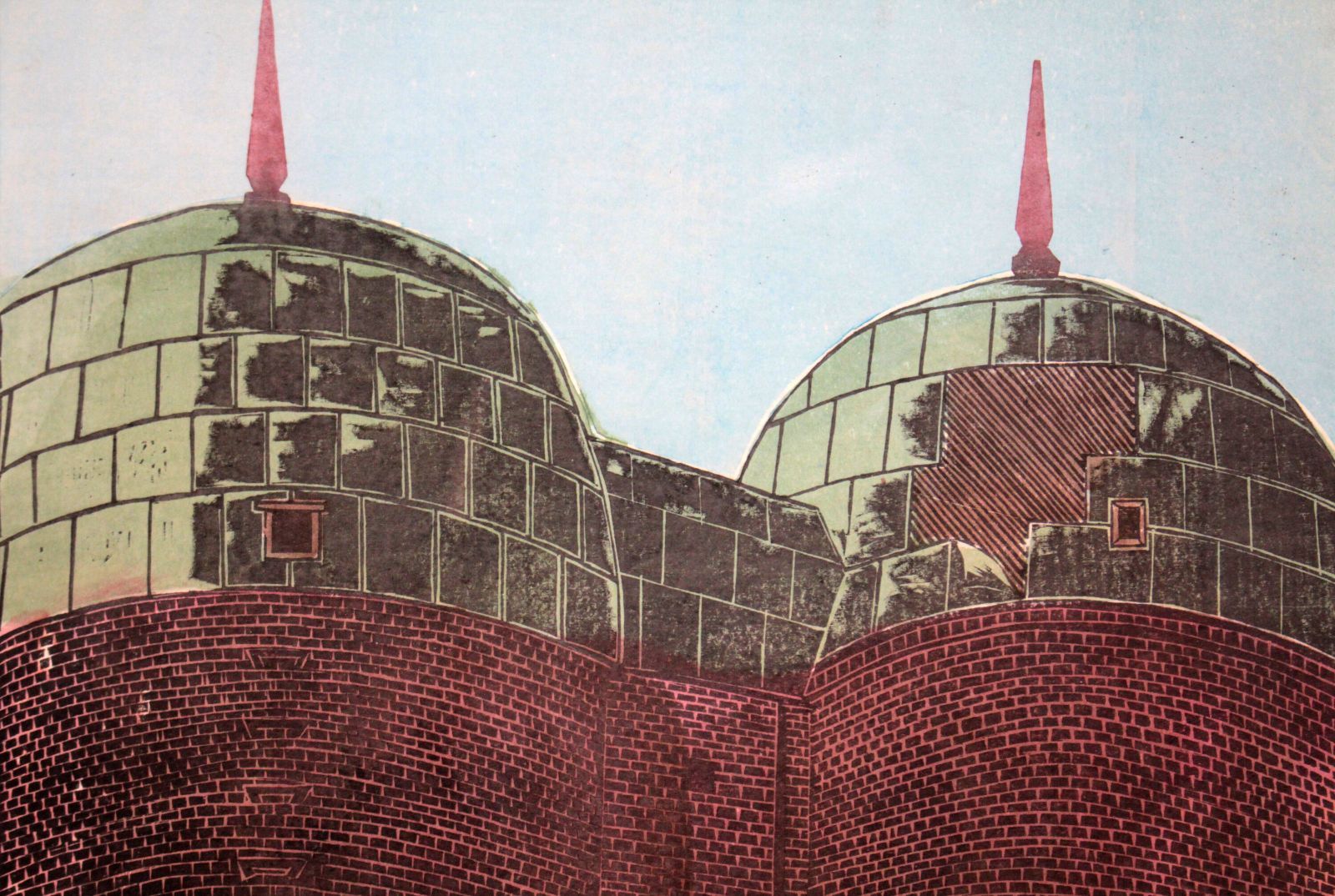 尾崎志郎『レンガのサイロ』木版画【真作保証】 絵画 尾崎志郎『レンガのサイロ』木版画【真作保証】 絵画 - メルカリ