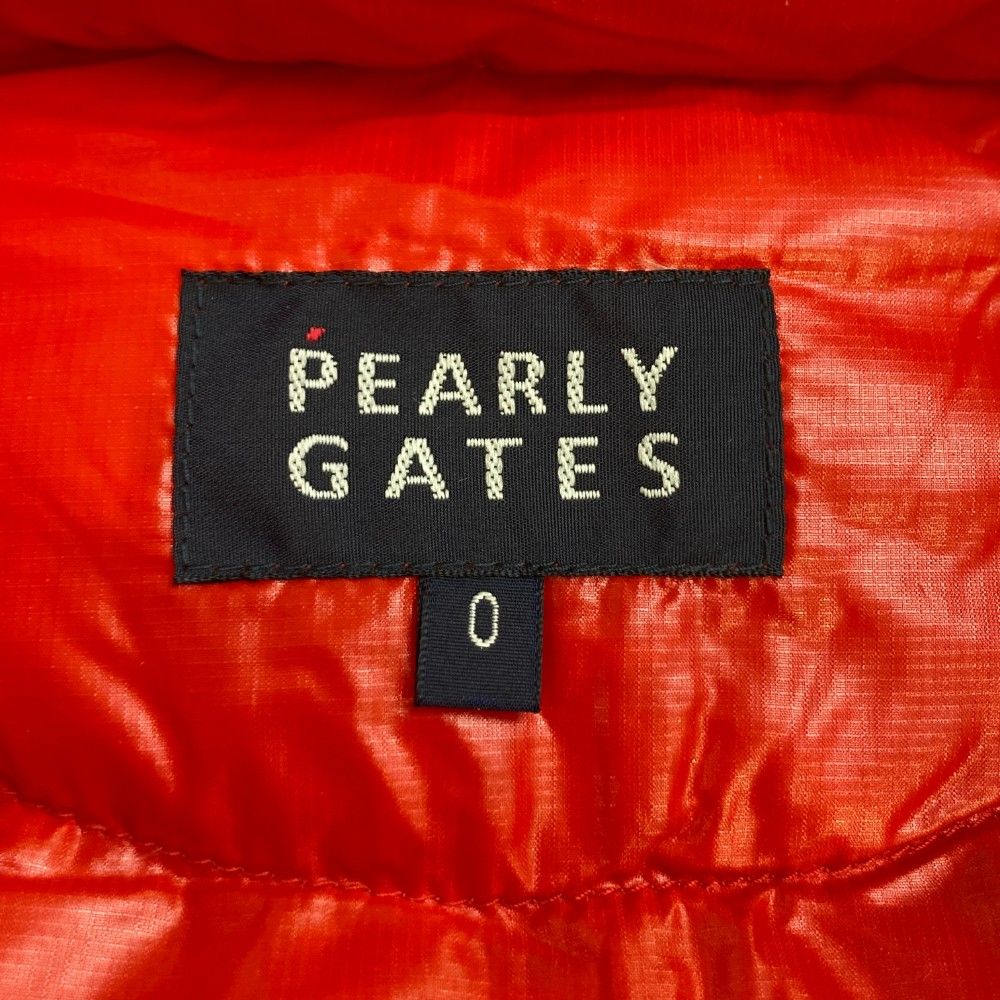 サイズ：0 PEARLY GATES パーリーゲイツ 2WAY ダウンジャケット