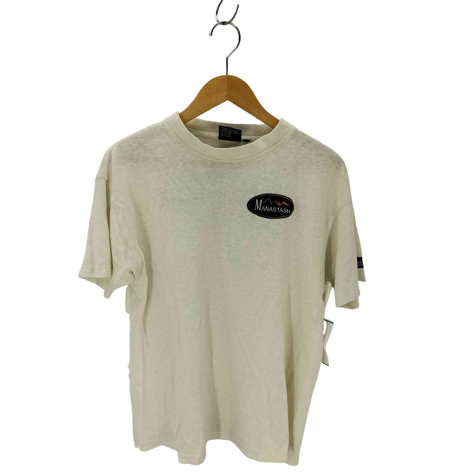 新品 MANASTASH Tシャツ マナスタッシュ バック プリント Tee 白 マナスタッシュ manastash ロンT セールMANASTASH⁄マナスタッシュ