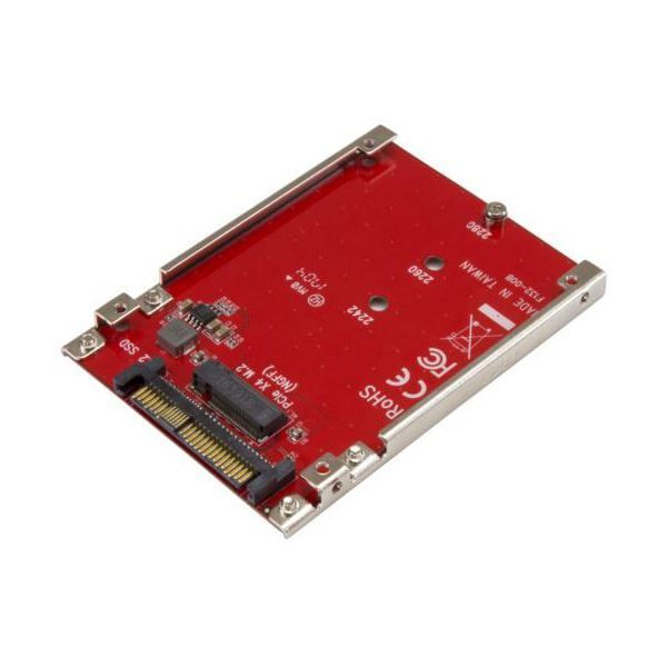 StarTech.com M.2ドライブ - U.2 SFF-8639 ホストアダプタ M.2 PCIe NVMe SSD対応U2M2E125 1個