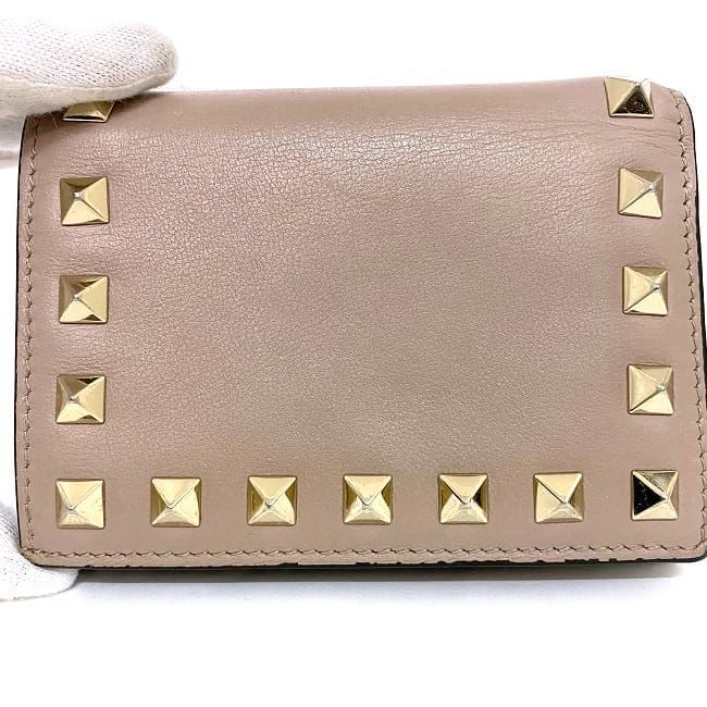 VALENTINO スタッズ付き二つ折り財布 バレンティノ ガラヴァーニ 二