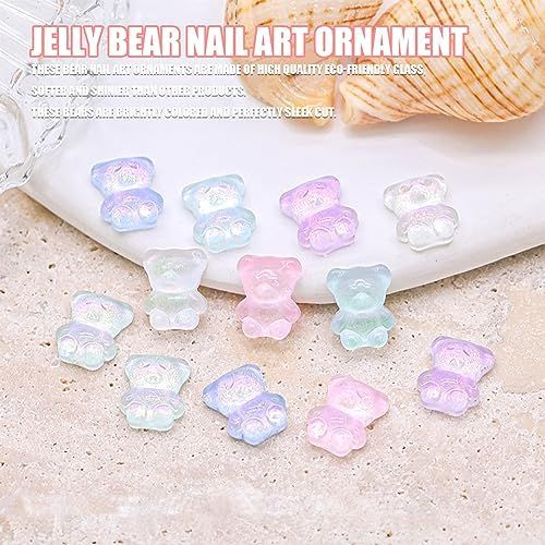 ネイルパーツ クマ 60個セット くま ネイルパーツ 可愛い 3D 立体