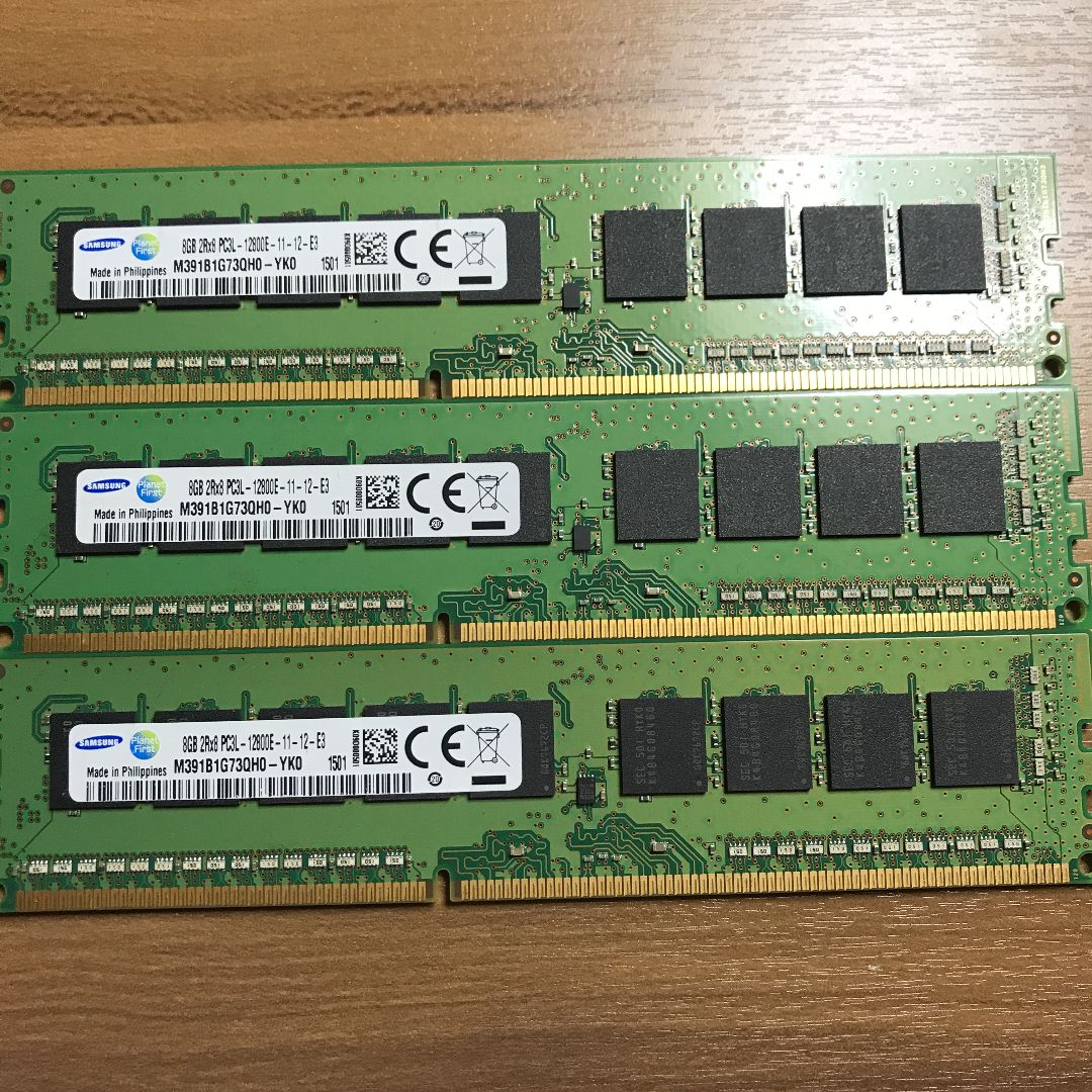 Samsung DDR3L 1600MhzWORKSTATION用メモリ8Gx3