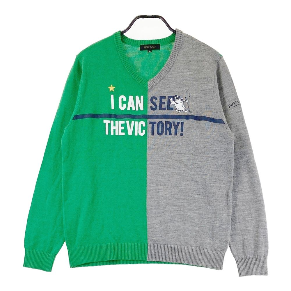 サイズ：L FICCE GOLF フィッチェゴルフ ×wacky races ニットセーター