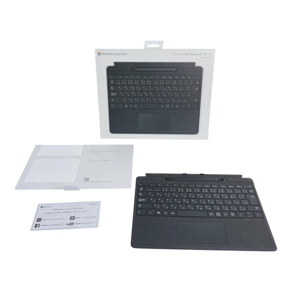 マイクロソフト Surface Pro X Signature キーボード スリム ペン付き|ブラック QSW-00019