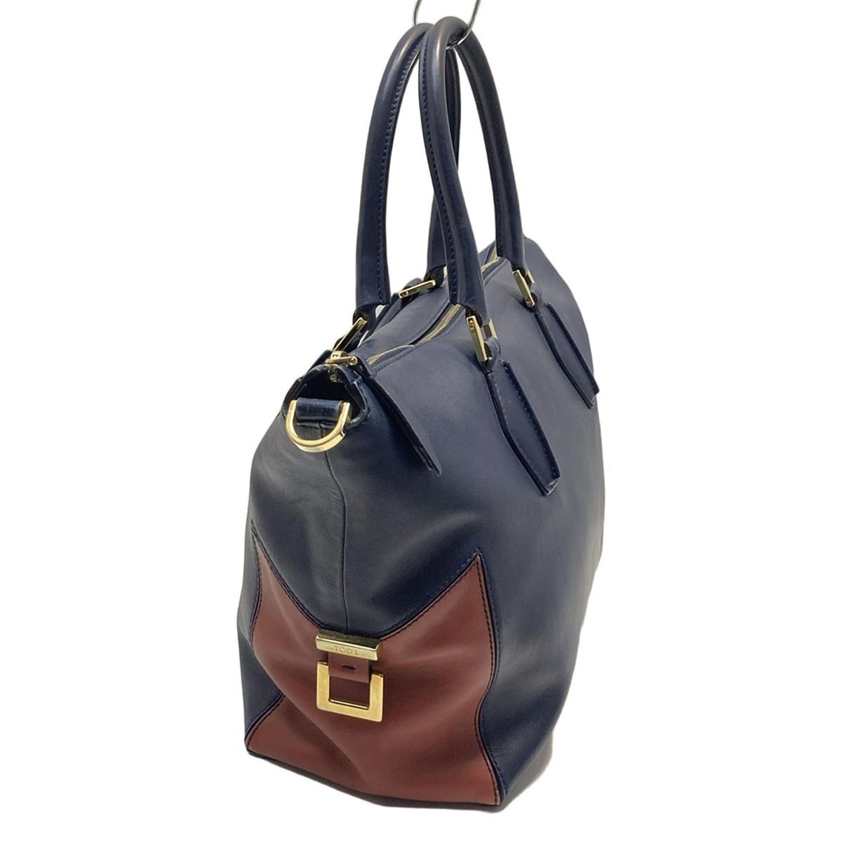 TOD'S(トッズ) ハンドバッグ Dバッグ ネイビー×レッド 2way