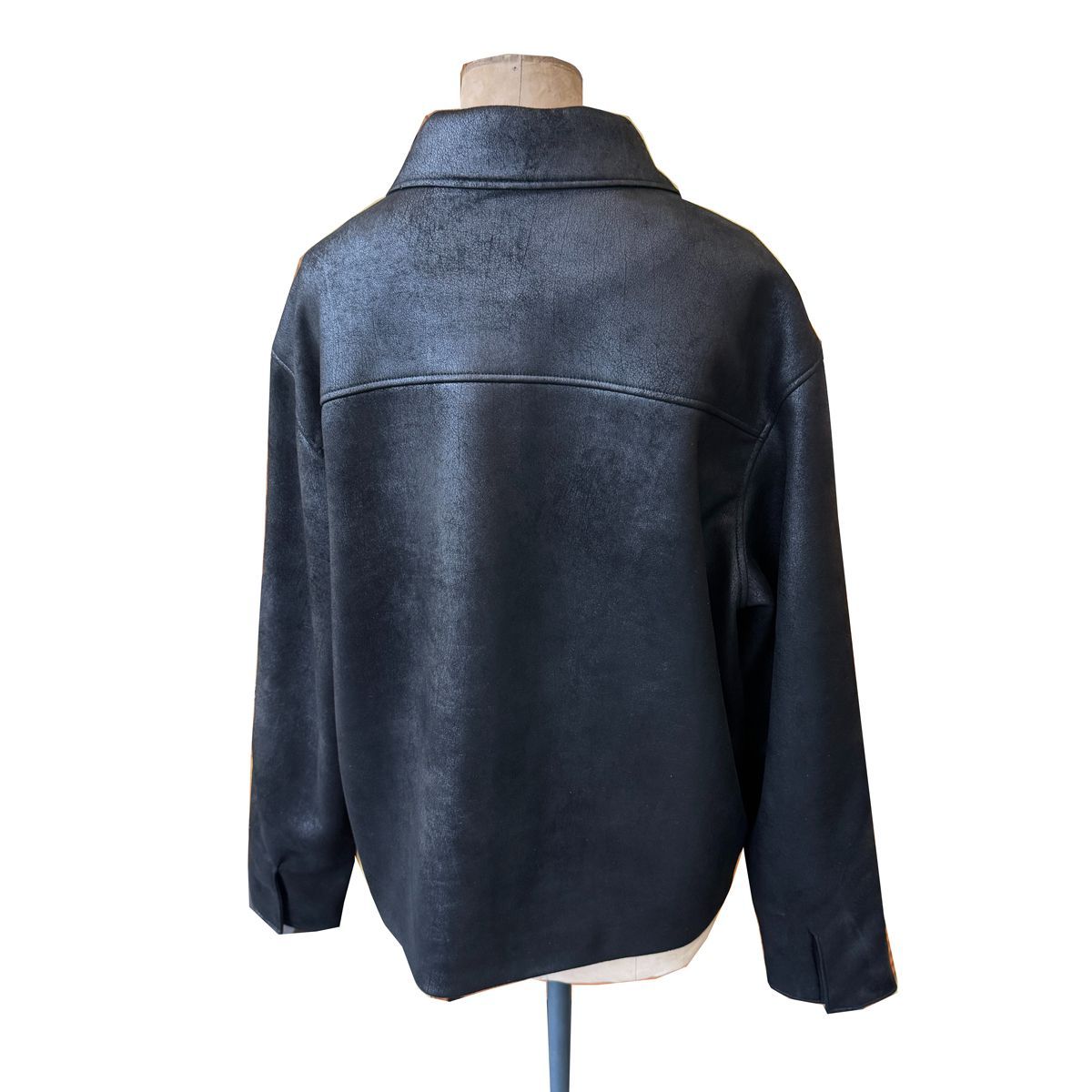 中古美品○ZARA フェイクレザージャケット グラデーション