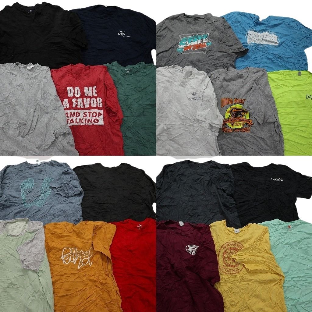 古着卸 まとめ売り カラーmix プリント 半袖Tシャツ 20枚セット (メンズ 3XL ) プロチーム NFL ファルコンズ ヘインズ 中古 古着 MY2950