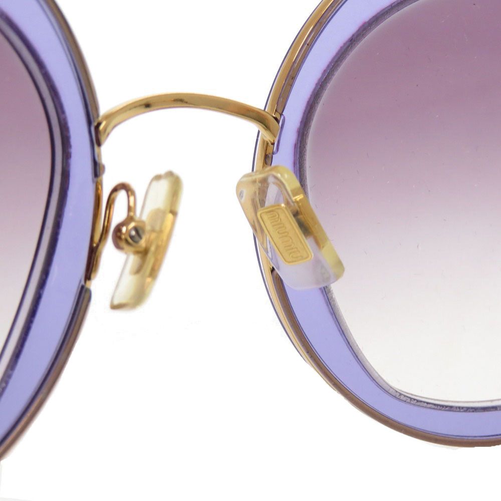 美品 ミュウミュウ SMU50Q プラスチック ステンレススチール パープル サングラス 0493【中古】MIUMIU 美品 ミュウミュウ SMU50Q プラスチック ステンレススチール パープル