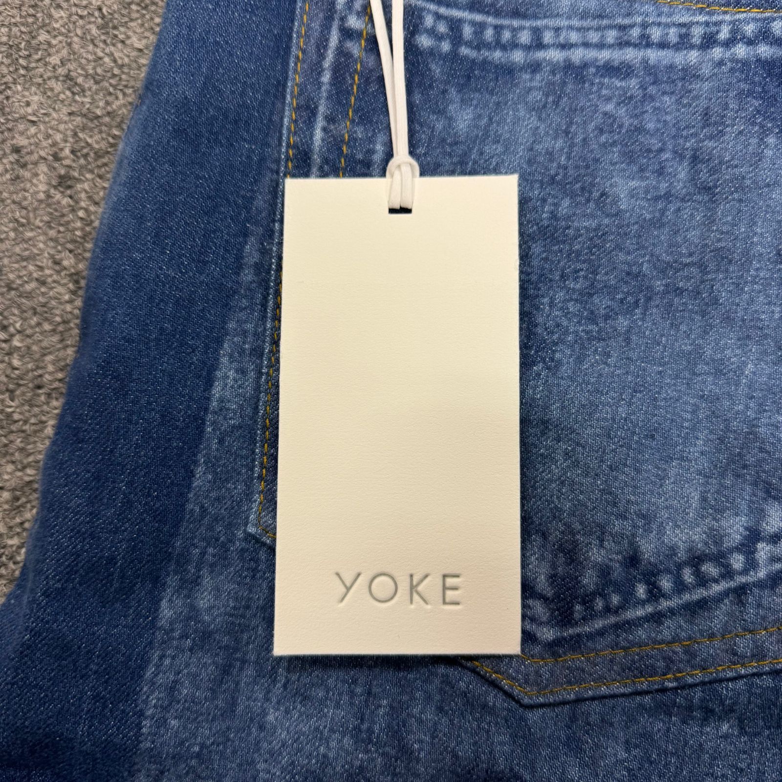 定価50600円 新品 YOKE 23SS LASER PROCESSED 5P STRAIGHT DENIM PANTS 