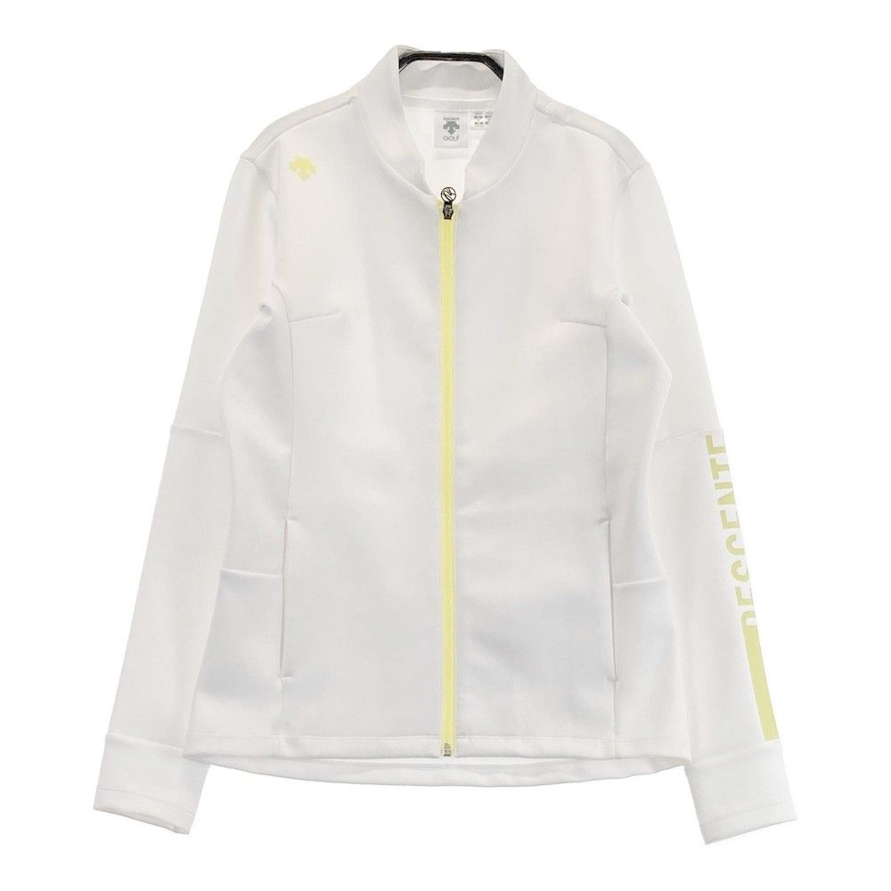 【デサントゴルフ】美品 ジップジャケット ホワイト Mサイズ レディース サイズ：M DESCENTE GOLF デサントゴルフ 2022年モデル ジップ