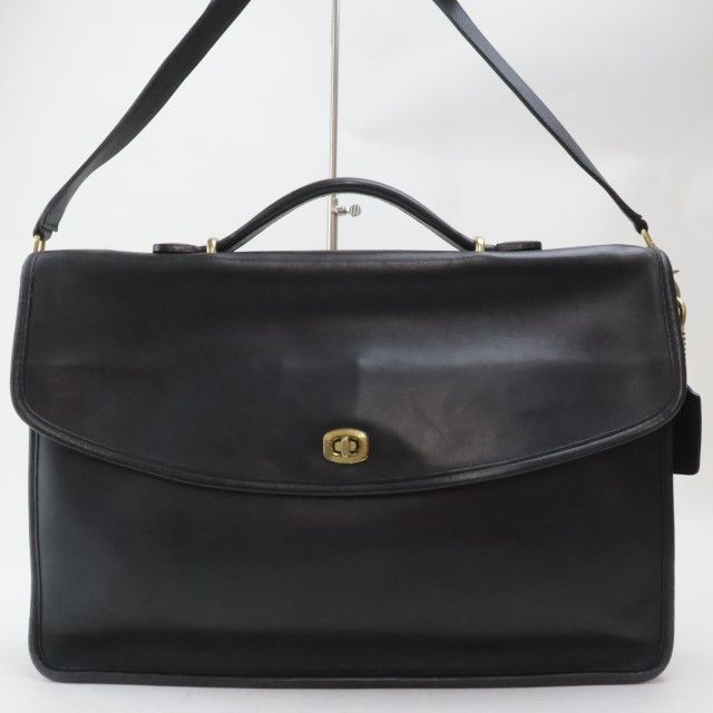 くまcoachブラックレザー ビジネスバッグ L4C-5265 中古品 中古・古着通販】COACH (コーチ) ビジネスバッグ ブラック