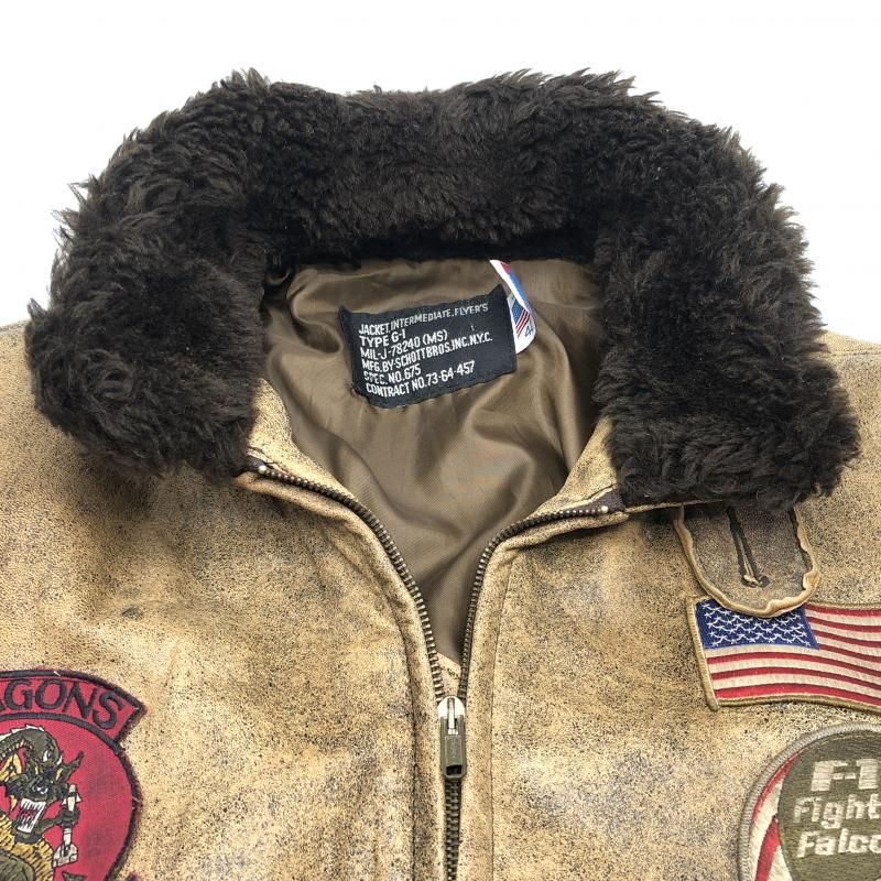 希少✨schott フライトジャケット　G-1 ブラウン　684SM　ボア　42 希少✨schott フライトジャケット G-1 ブラウン 684SM ボア 42 - メルカリ