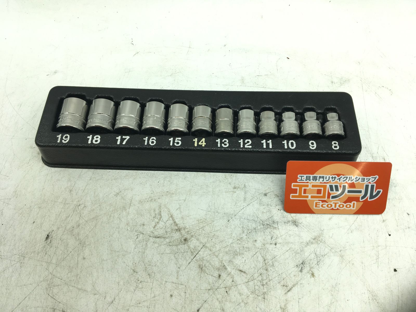 Snap-on スナップオン 差込角3 8 9.5mm 6角シャローソケット12本セット 212FSMY IT44RK0R09P4 エコツール知立店 M02