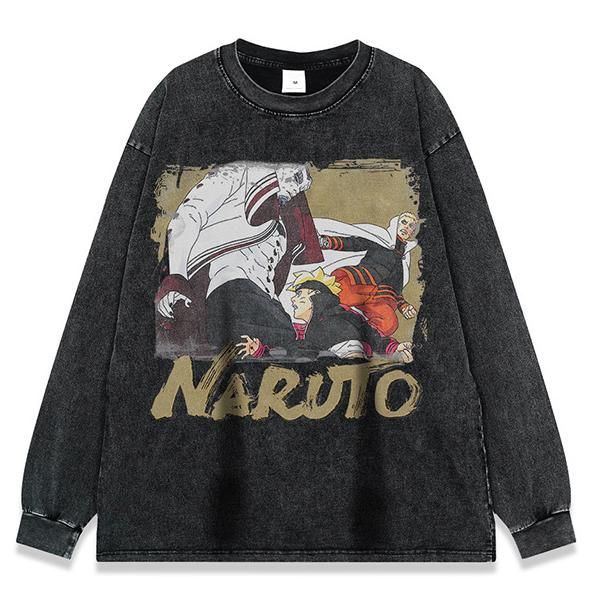 NARUTO ヴィンテージ加工パーカー Mサイズ