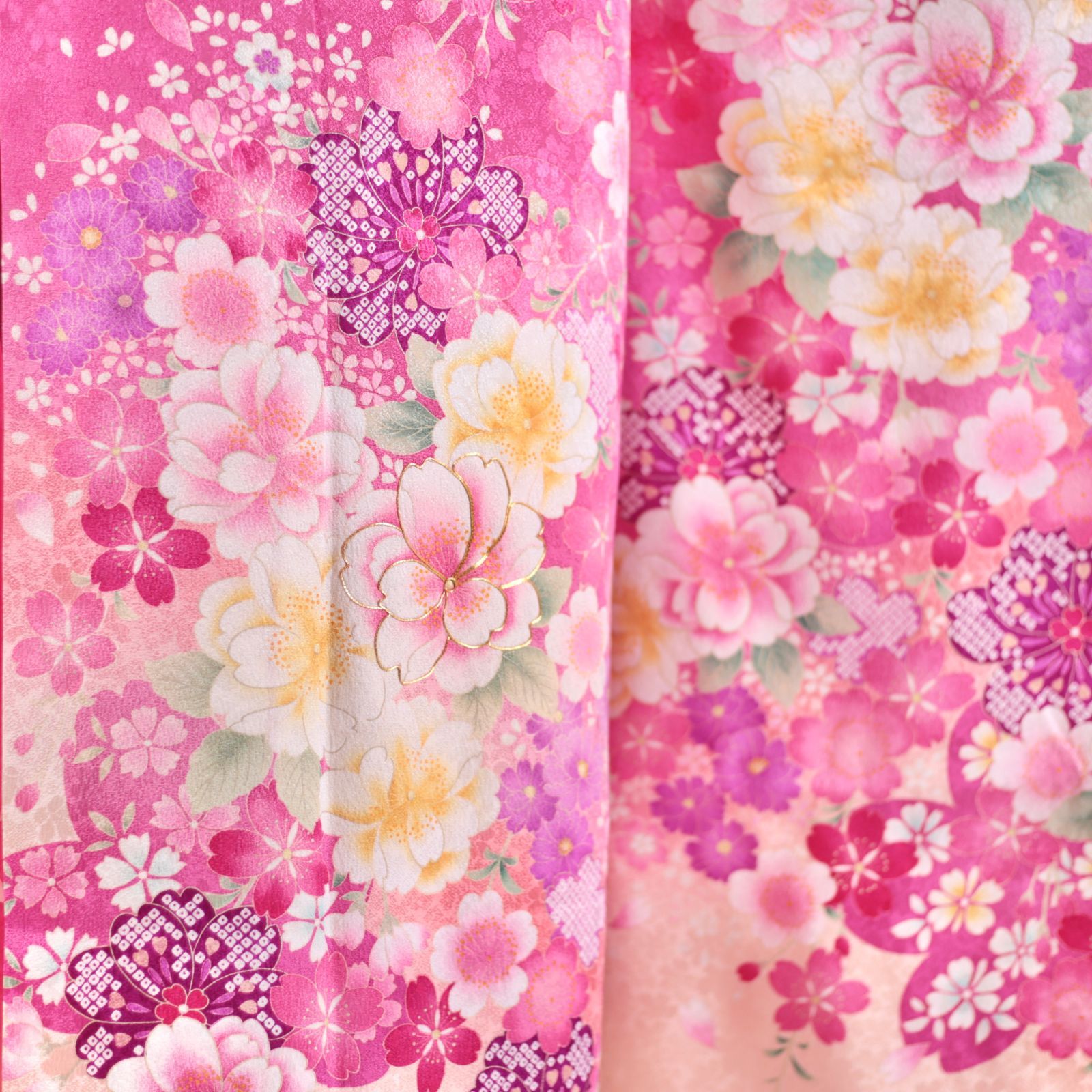 振袖フルセット 振袖セット 振袖 M～Lサイズ 中古 ピンク×キュート 美