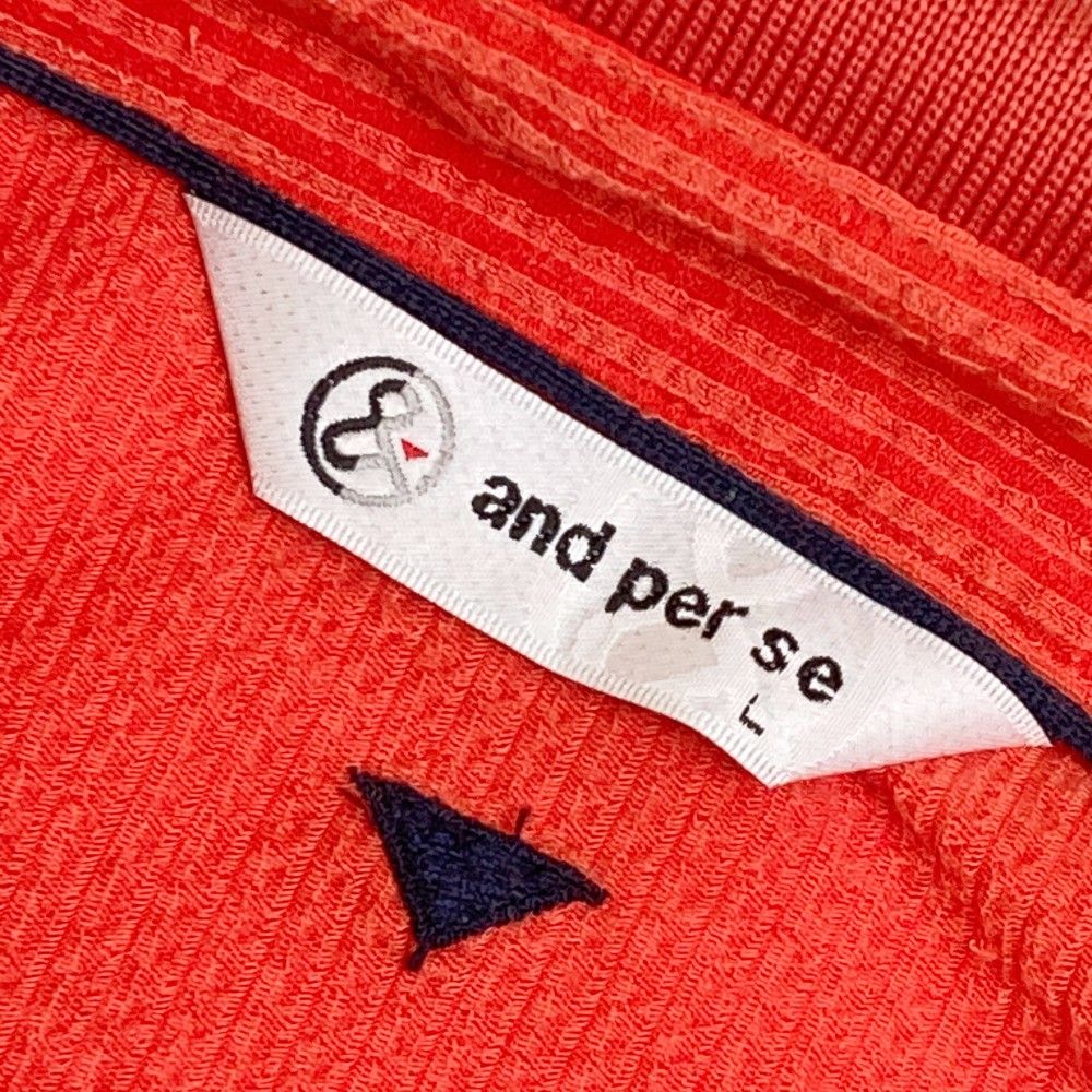 サイズ：L AND PER SE アンパスィ 半袖ポロシャツ ボタンダウン