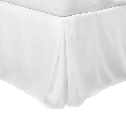 150*200cm_ホワイト PiccoCasa ベッドスカート ポリエステル 無地 洋式 北欧 レトロ シンプル 高質感 エレガント ベッドカバー スカート丈40cm ホワイト 150*200cm