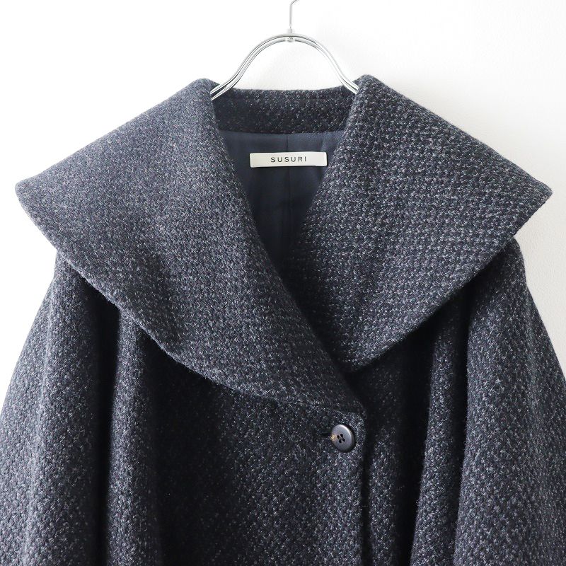 2021AW ススリ SUSURI ツイード ビッグラウンドカラー ショート