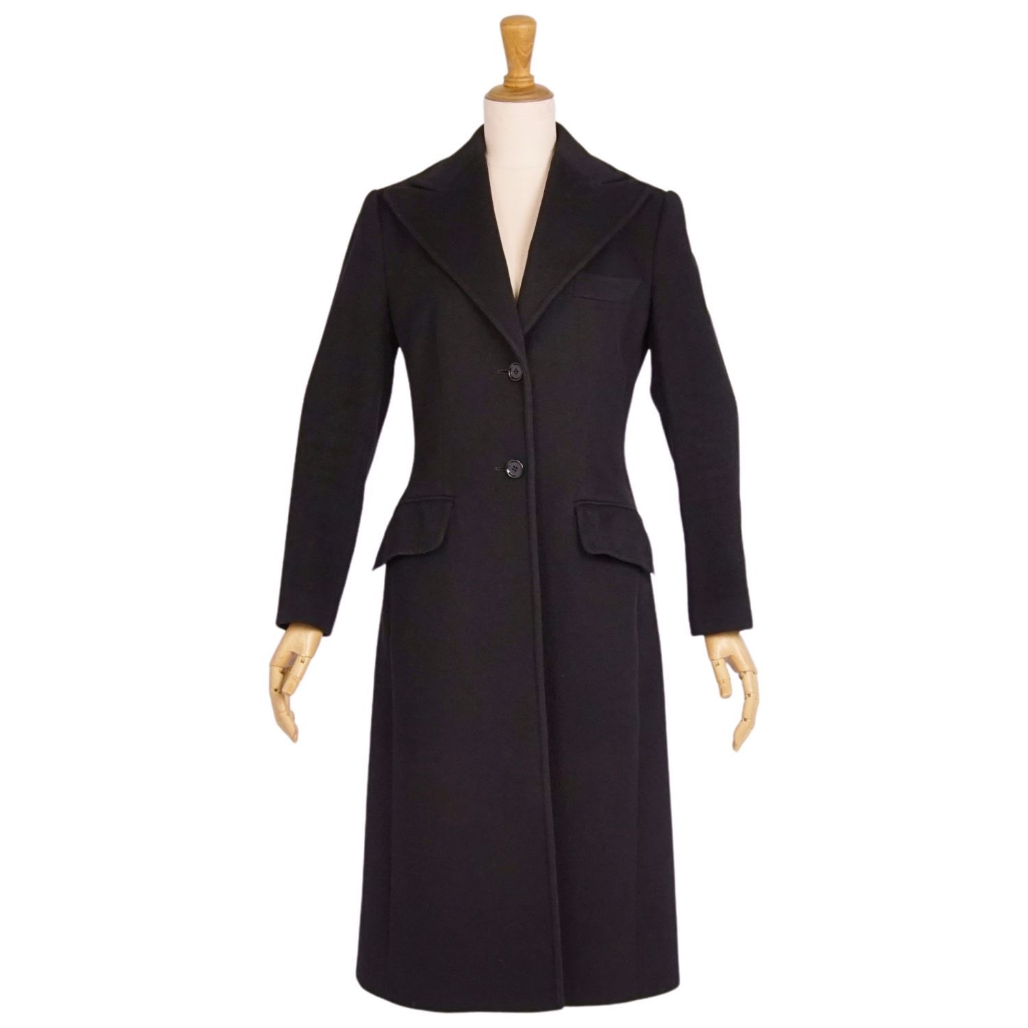 DOLCE&GABBANA ドルガバ 黒 チェスターコート レディース 美品 ドルチェ&ガッバーナ DOLCE&GABBANA コート チェスターコート