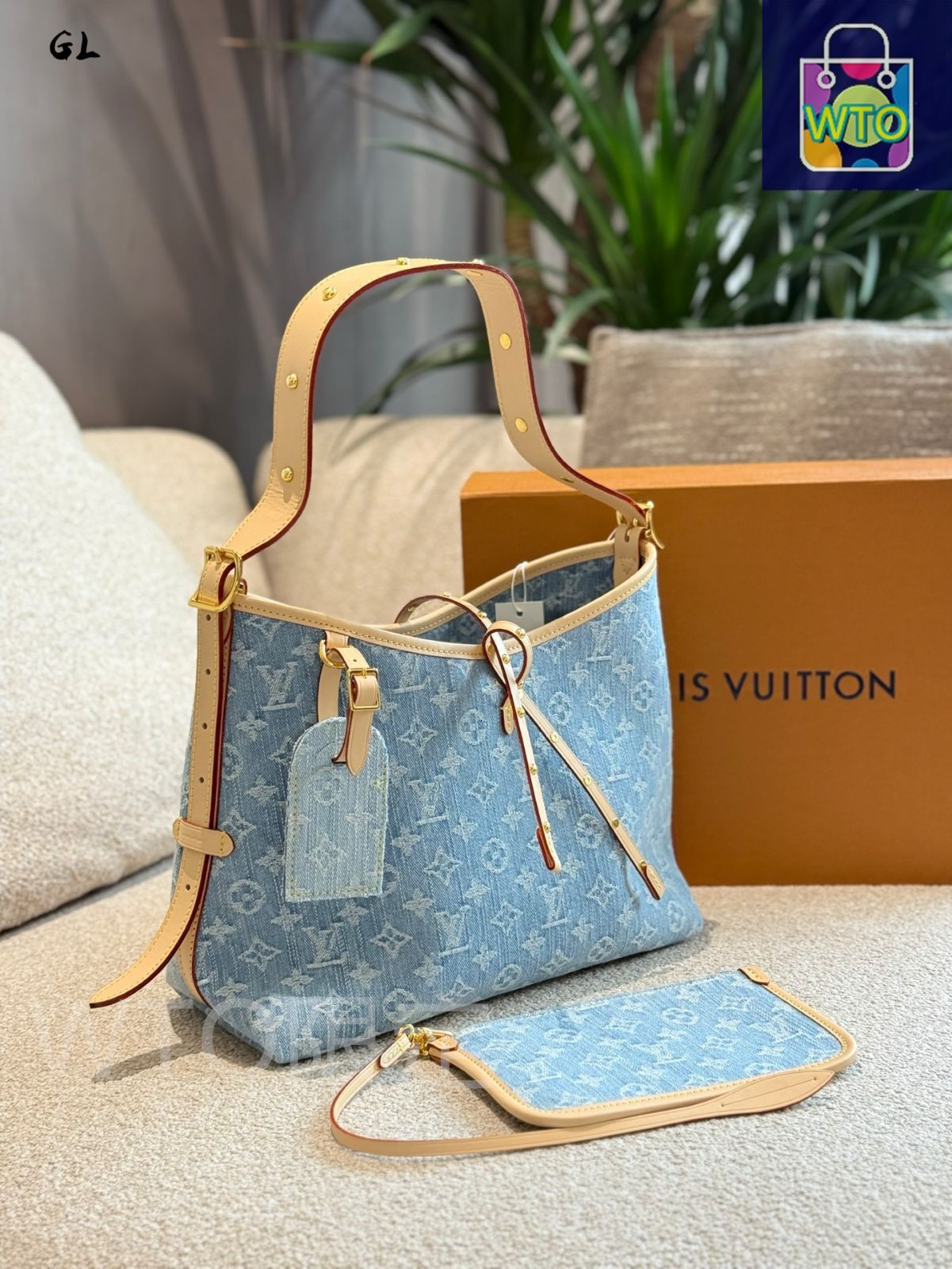今日特価】LV Denim Carryall Bag - LV デニム キャリオール