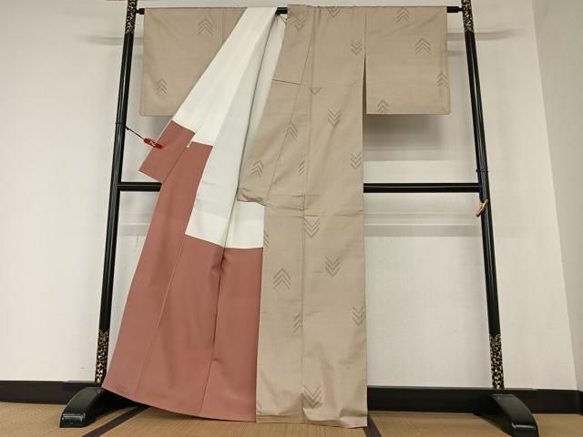 平和屋着物○上質な紬 間道 暈し染め 正絹 逸品 AAAZ5022ck