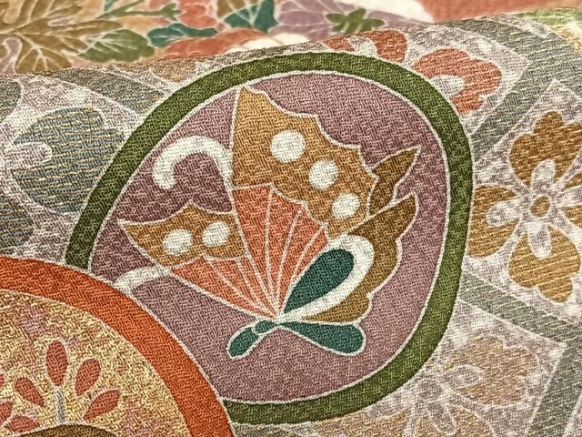 平和屋着物○訪問着 友禅 駒刺繍 絞り エ霞花文 松竹梅 暈し染め 金彩