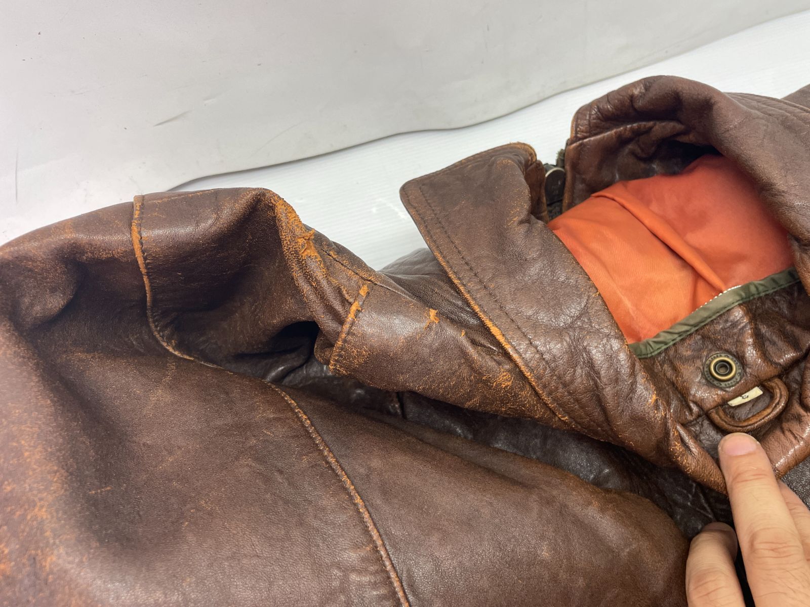 ブラウンレザー ジャケット 羊皮 3L？ 09c77 - メルカリ