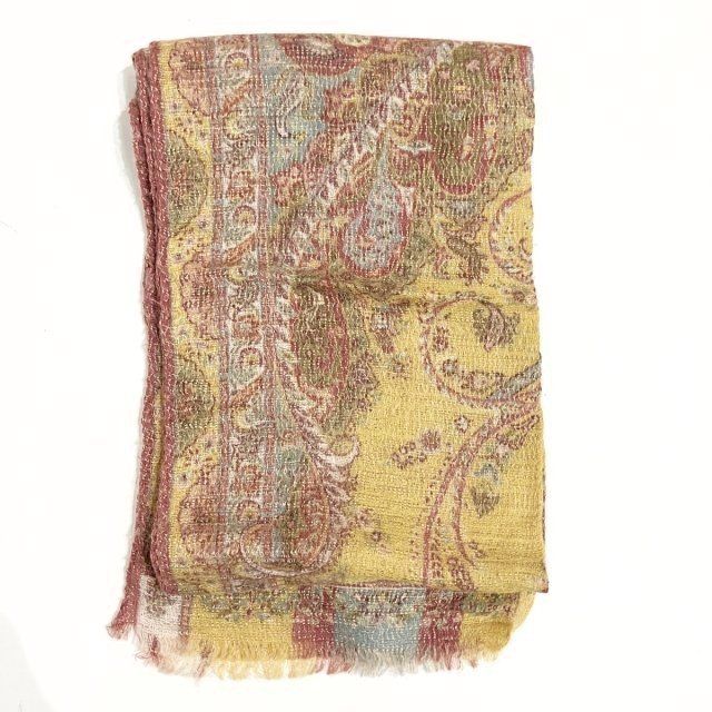 ETRO エトロ シルク カシミヤ 総柄 スカーフ マルチカラー系【中古