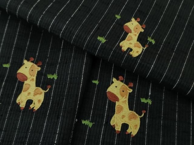 平和屋着物■極上　訪問着　紬地　刺繍　麒麟　キリン　逸品　DZAA6910kh5 平和屋着物□極上 訪問着 紬地 刺繍 麒麟 キリン 逸品 DZAA6910kh5