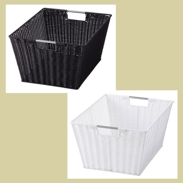 【激安大特価，高品質】 『ＰＥ』四角タイプケース「42×33.5×21.5cm」／（１種選択／２種類）　※ビニール,防水,撥水,小物入れ,ショッピング,ボックス,かご,雑貨,バスケット,収納,ＢＯＸ,BOX,箱,通販,入れ物,ケース,ポ バスケット・かご