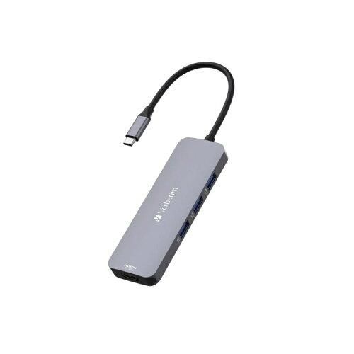 【新品・2営業日で発送】VERBATIM PD急速充電対応 USB Type-Cハブ 8 in 1(32151)