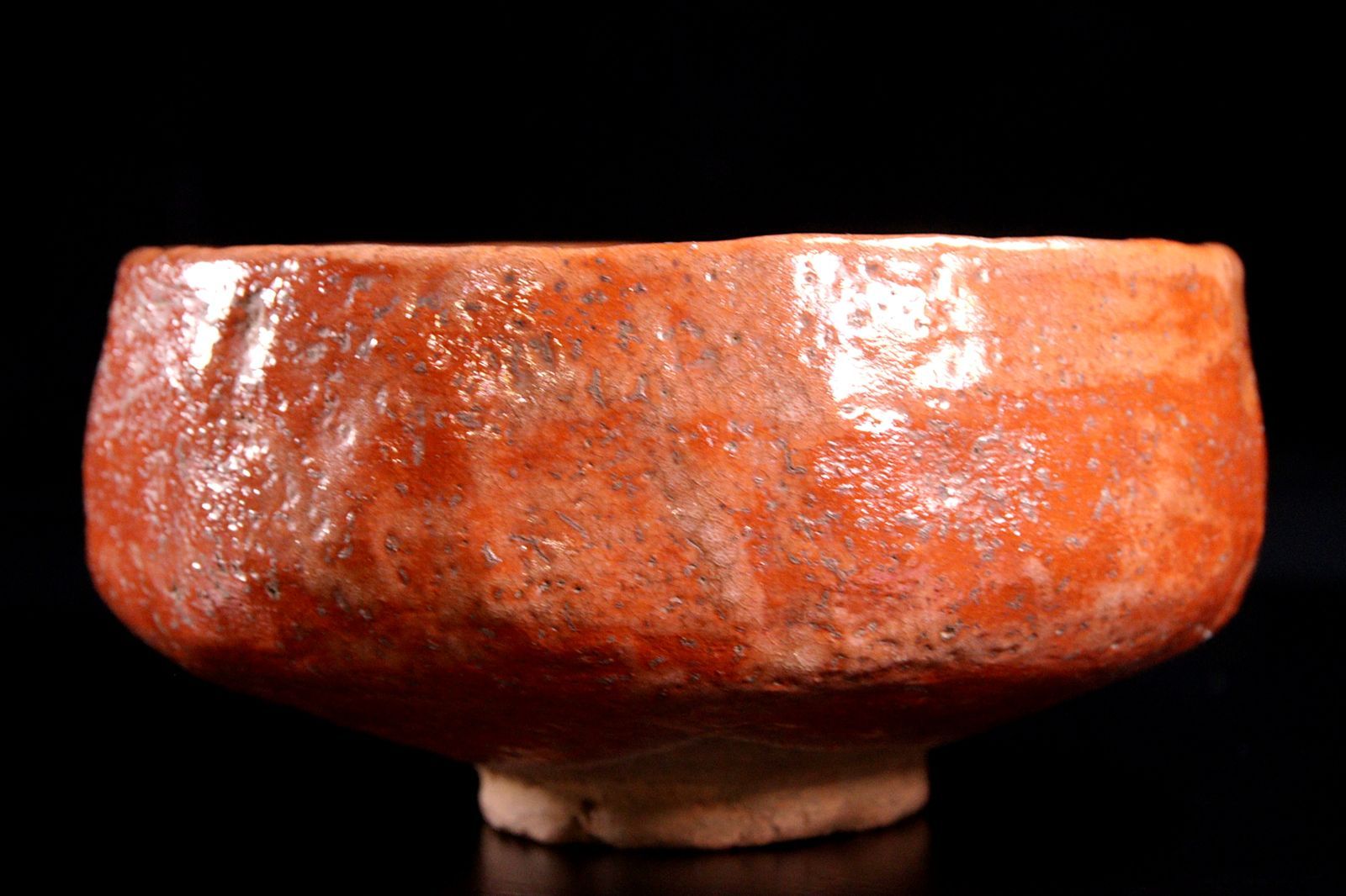 不識 赤楽茶碗 11.5cm 茶道具 共箱 唐物 骨董 古美術 楾 V18-S