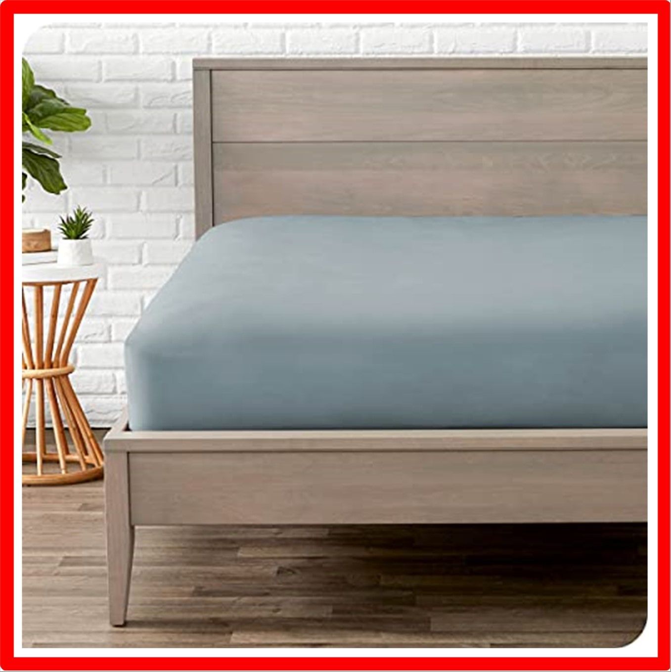 【匿名配送】 セミダブル_ダスティブルー Bare Home Fitted Sheet Single - Premium 1800 Ultra Soft Mic