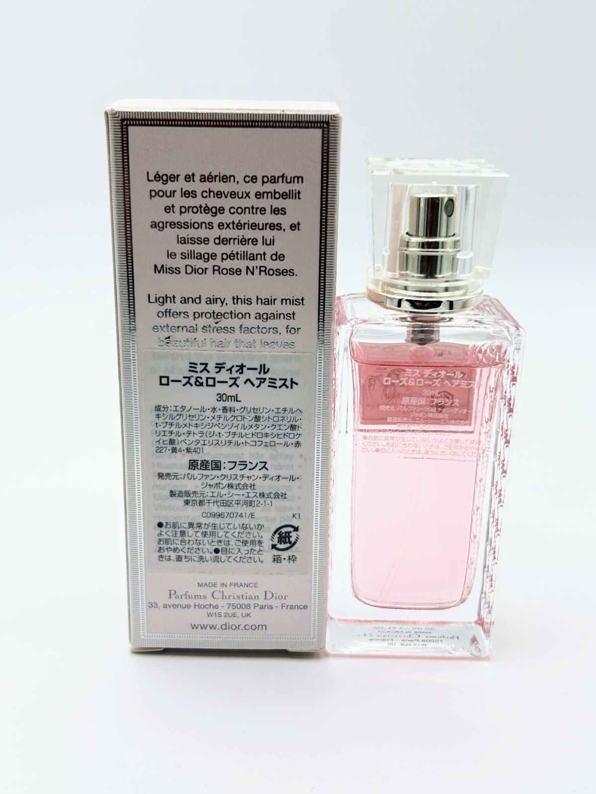 残量約9割】Dior ミス ディオール ローズ＆ローズ ヘアミスト