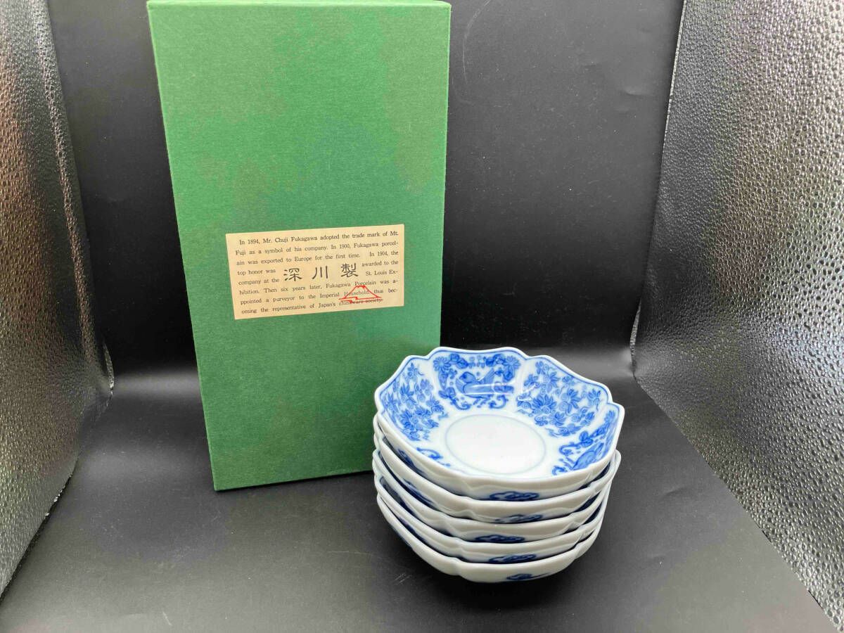 深川製磁 - 深川製磁　花鳥唐草 取分皿　5枚セット 深川製磁 花鳥唐草 取分皿 - メルカリ