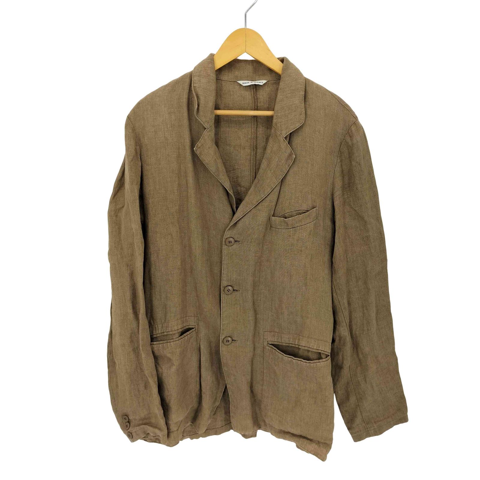90s agnès b.homme フランス製 リネン テーラードジャケット アニエスベーオム Agnes b.homme 90S 白タグ フランス製 リネン