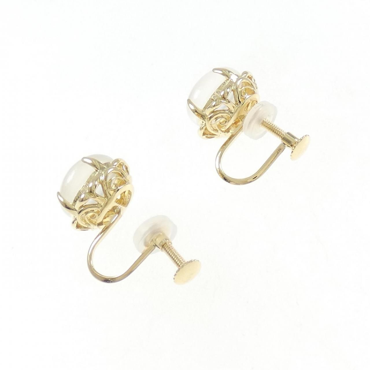 ムーンストーン ピアス K18YG ムーン ピアス 18k K18YG イエロー 