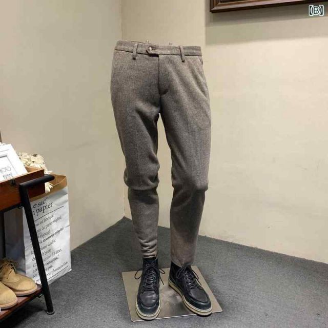 33 メンズ ファッション 服 オシャレ シンプル 大 かっこいい 大きいサイズ ストリート 紳士服 冬 ウール ズボン 通勤 ビジネス カジュアル パンツ