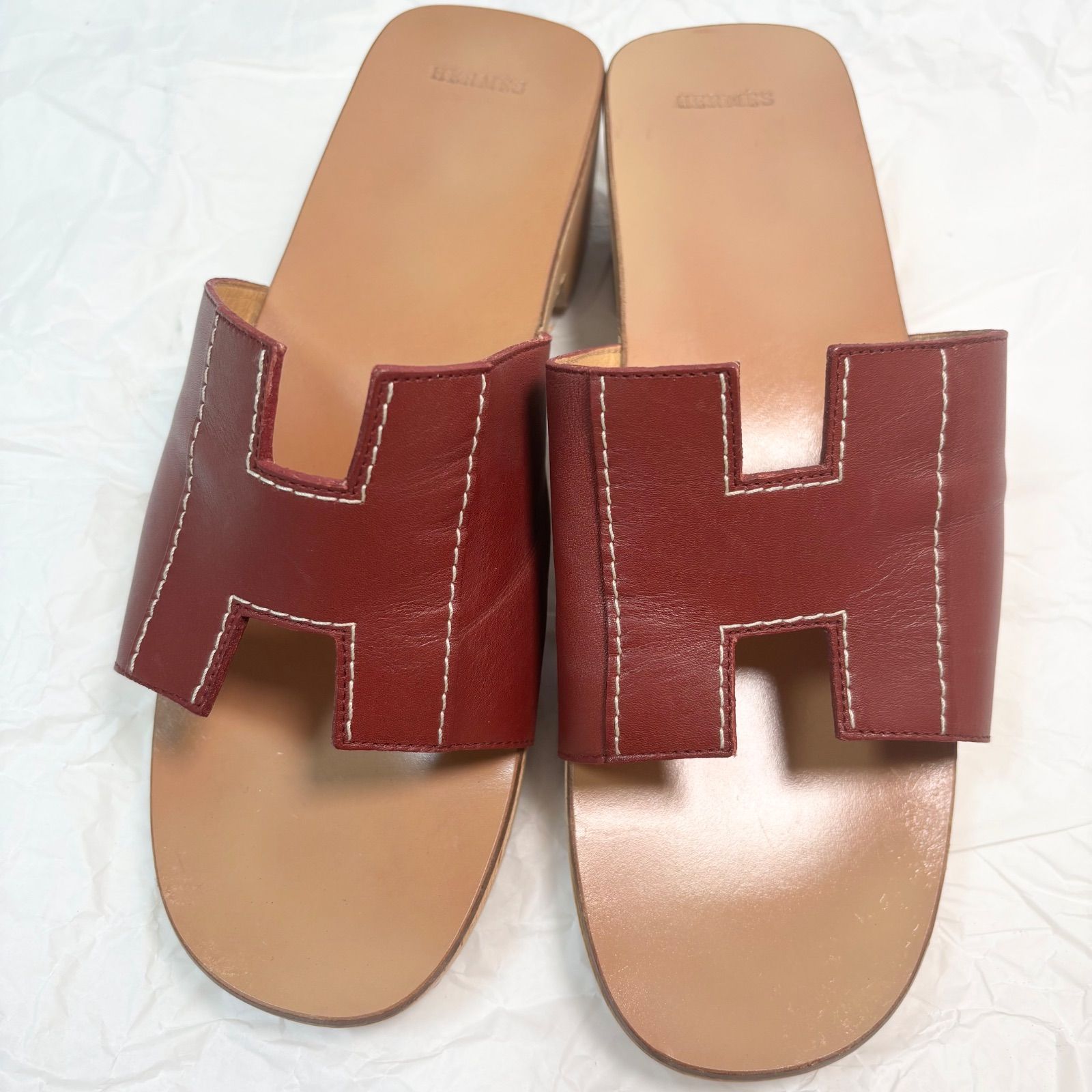 送料無料】Hermes/エルメス/ケブラール/レッド/サンダル/38/約25.0cm/H